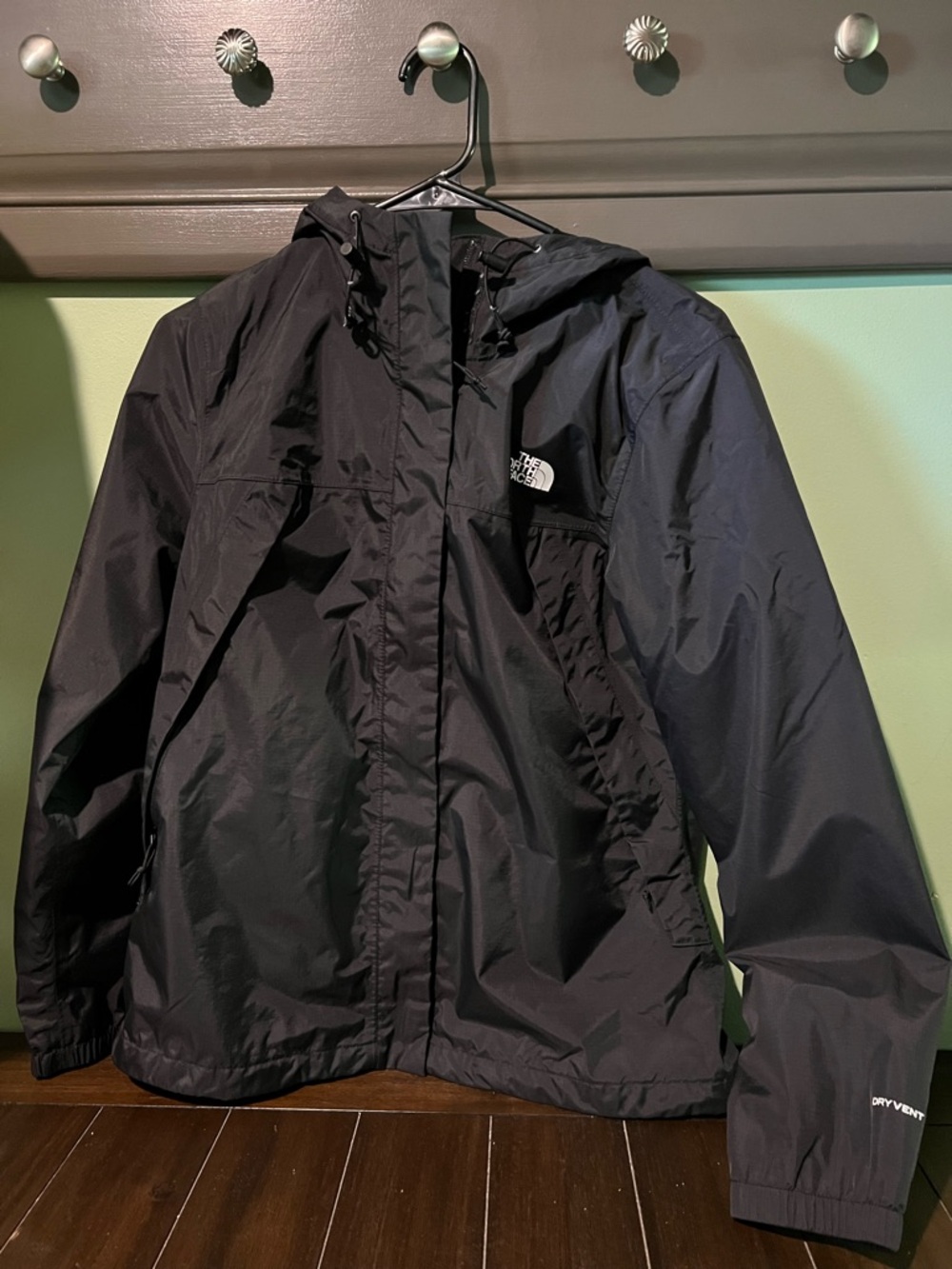 The North Face Black Hooded Windbreaker Jacket